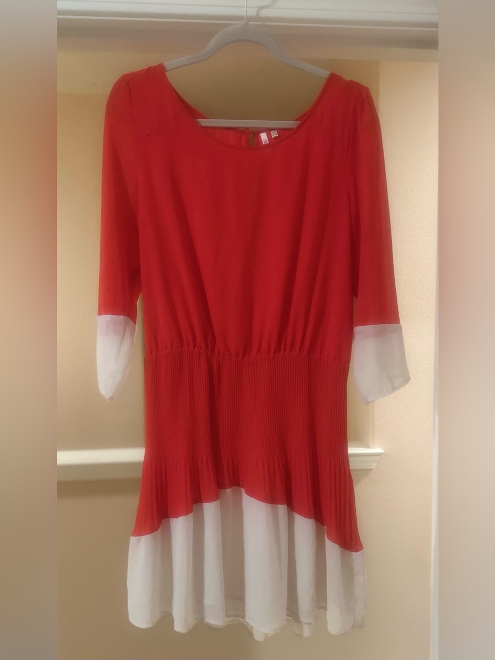 NWT Women’s Petticoat Alley Orange Chiffon Overlay Open Back Cocktail Hour Sz L.